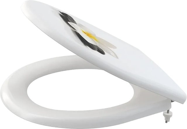 Alcadrain A604 FLOWER WC-Sitz Universal mit Softclose in Weiß aus Duroplast - Bild 1