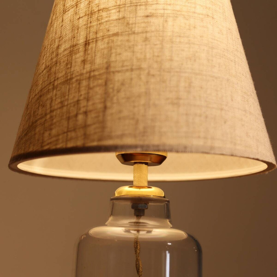 Opviq Tischleuchte in Creme mit PVC-Gehäuse im Bohemian-Stil, E27, B/H/T: 22 x 30 x 22 cm - Bild 2