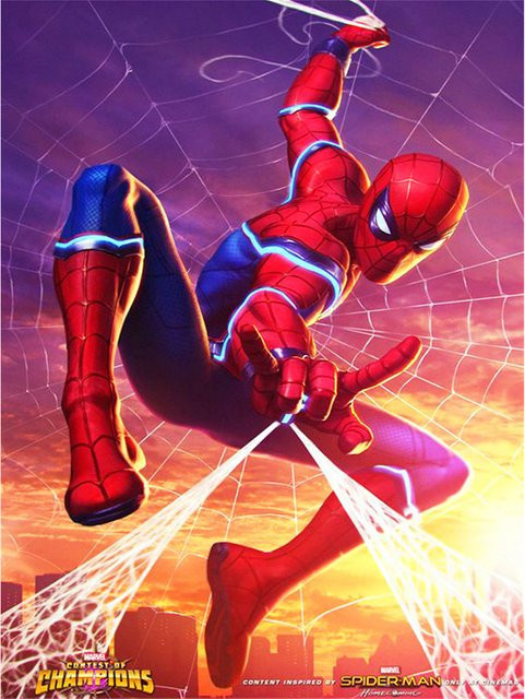 Marvel Spiderman Diamant Mosaik, DIY Diamant Malerei, Bastelset - Bild 1