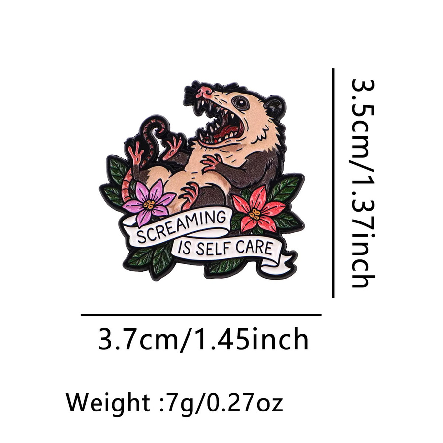 Ramulus Brosche Opossum Emaille, Unisex - Bild 3
