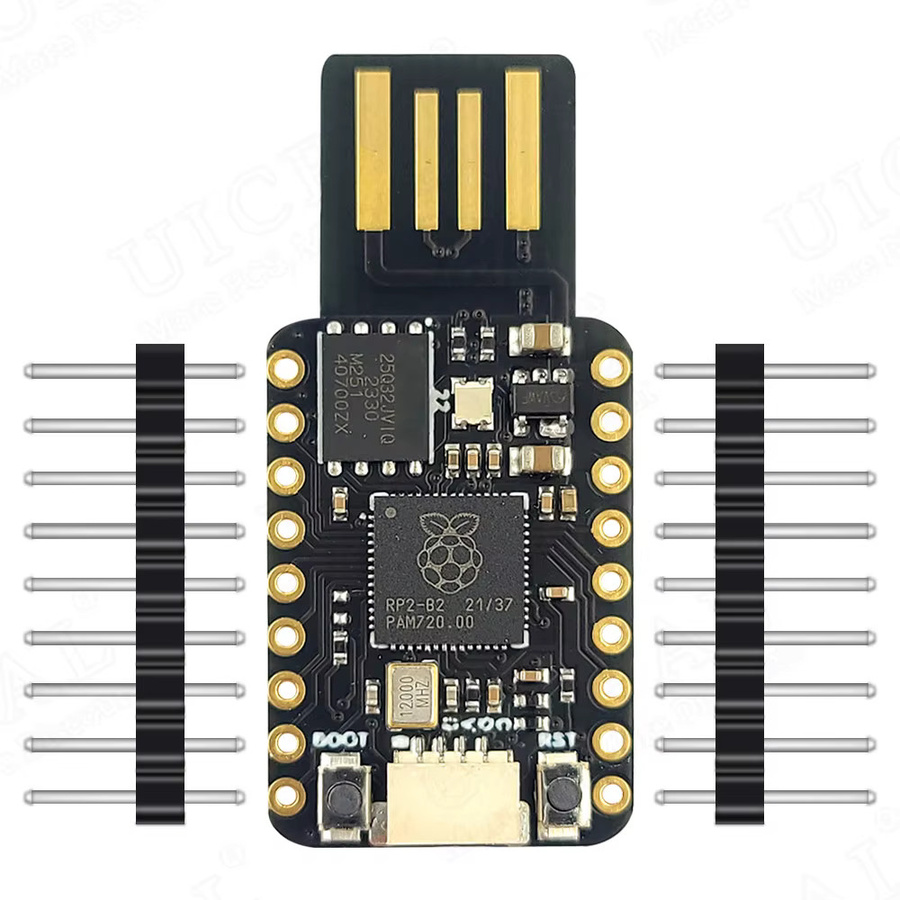 Mini USB RP2040 Entwicklungsboard-Modul für Raspberry Pi mit Dual Core und 4 MB Speicher in Schwarz mit USB-C Anschluss - Bild 2