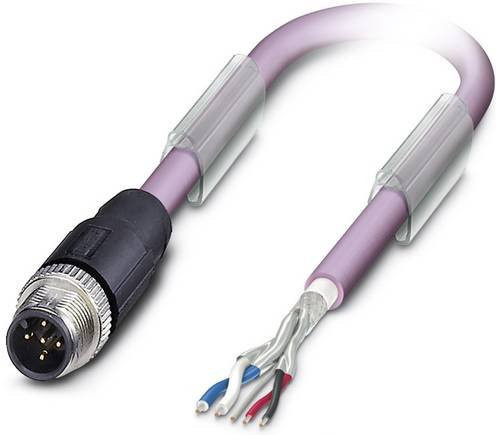 Phoenix Contact 1507450 Sensor-Aktor-Datensteckverbinder M12 Stecker gerade 5-polig 15,00 m lila - Bild 1