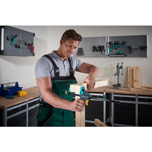 Wolfcraft Einhandzwinge EHZ Pro 65 - 300 in Schwarz, Gelb und Türkis aus Kunststoff - Bild 5