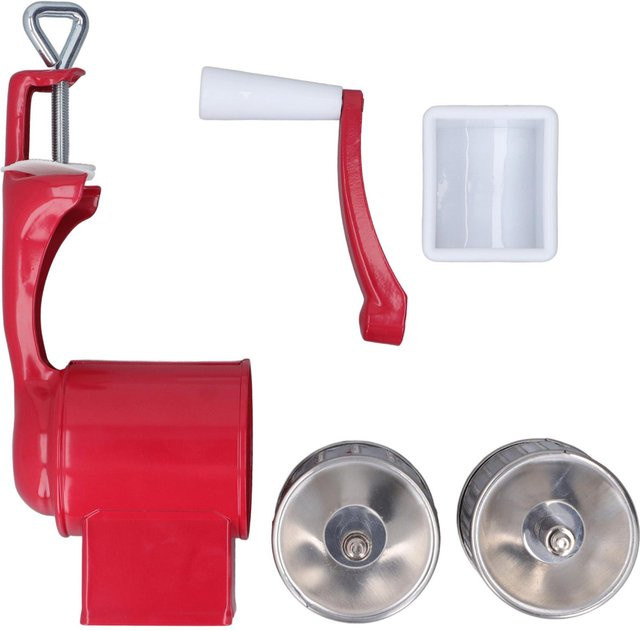 Multifunktionale CosyHome Küchen-Käsereibe mit Handkurbel als manueller Gemüseschneider und Walnussmühle in Weiß - Bild 1