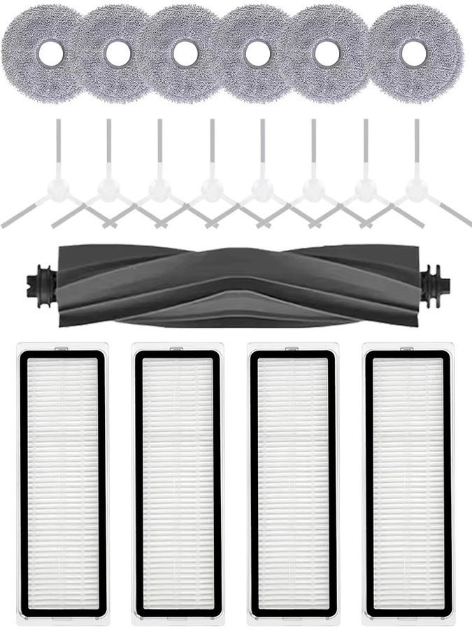 Dreame Bot L10 Prime L10 Pro L10s Pro Zubehör Set mit Hauptseitenbürste Hepa-Filter und Mopptuch in Grün - Bild 4