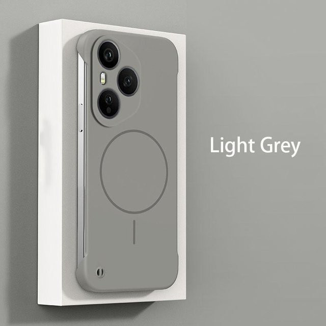 MagSafe Rahmenlose Magnetische Kabellose Lade Handyhülle für Honor 400 Pro 5G in Schwarz, Beige, Grau und Pink - Bild 1