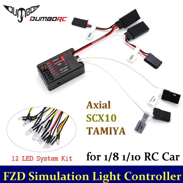 DUMBORC FZD Simulationslicht-Controller, RC Drift Car Zubehör, 12 LED-Lichtsystem-Kit - Bild 1