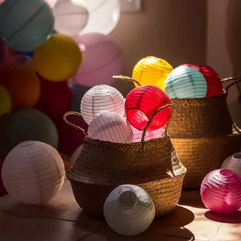 Merylover Chinesischer Papier Ball Lampion in Rot und Orange zur Dekoration für Hochzeit und Party, Durchmesser: 40 cm - Bild 3