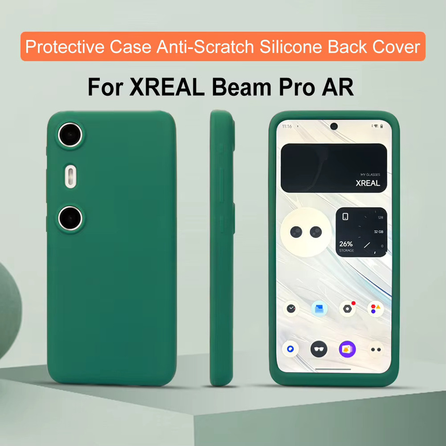 XREAL Beam Pro AR-Hülle aus stoßfestem und kratzfestem Silikon in Schwarz oder Grün - Bild 1