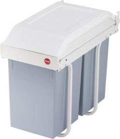 Hailo Multi-Box duo L Einbau-Mülleimer silberfarben 2x14 l - Bild 1