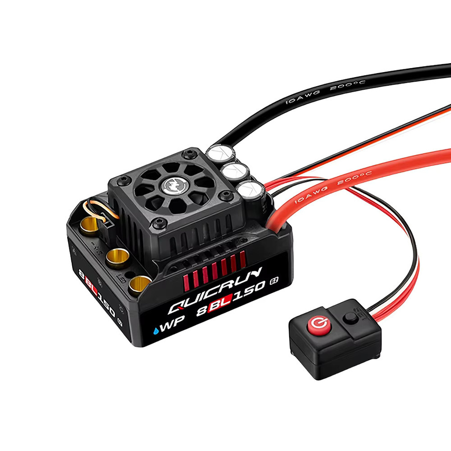 HOBBYWING QuicRun WP 8BL150 G2 ESC-Geschwindigkeitsregler, wasserdicht, 3–6S, für Monster Truck im Maßstab 1:8 - Bild 3