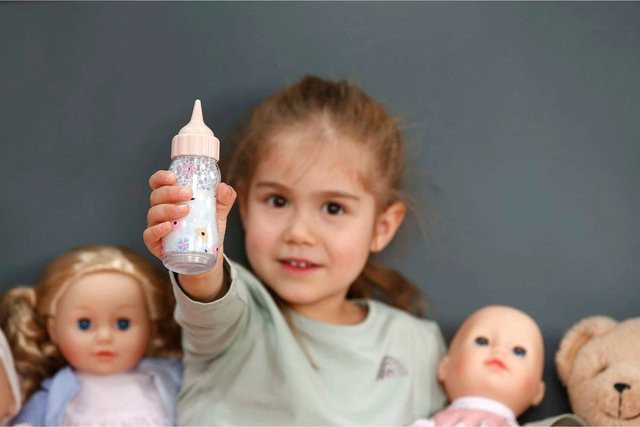 Zapf Creation BABY born Lunch Time Magische Flasche Puppenzubehör Blumendesign - Bild 2