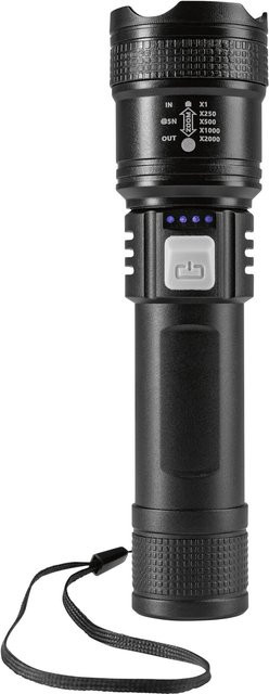 EASYmaxx LED-Akku-Taschenlampe in Schwarz - Bild 1