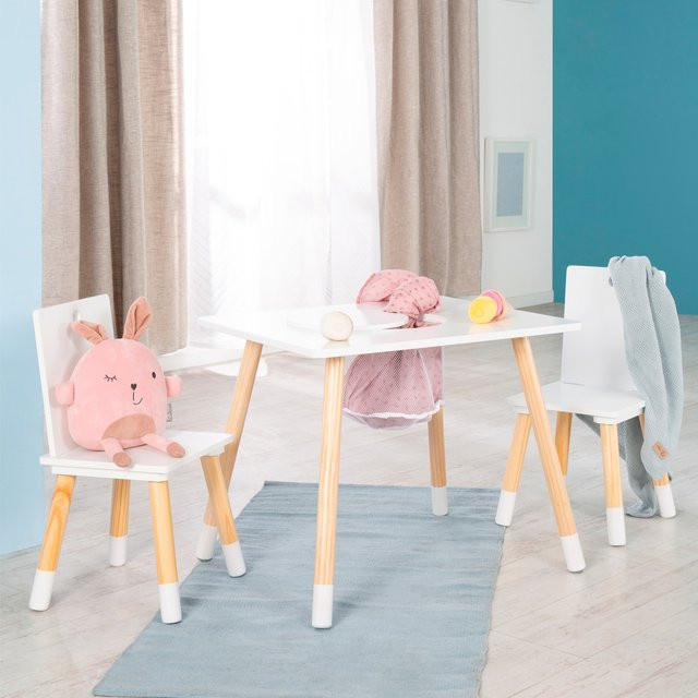Roba Sitzgruppe für das Kinderzimmer aus lackiertem Holz mit Tisch und Stühlen - Bild 1