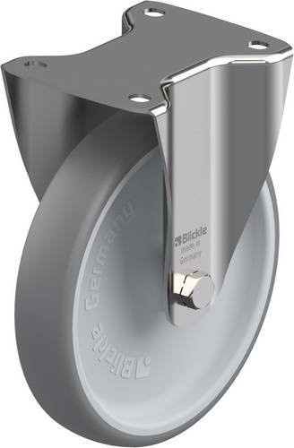 Blickle BX-TPA 200G Bockrolle aus Edelstahl in Silber und Grau mit 200 mm Rad-Durchmesser und 250 kg Tragfähigkeit - Bild 1