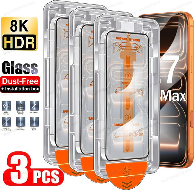 3er-Set oleophobes Schutzglas für Apple iPhone 11 bis iPhone 17 Pro Max Plus Air 16e, transparent - Bild 1