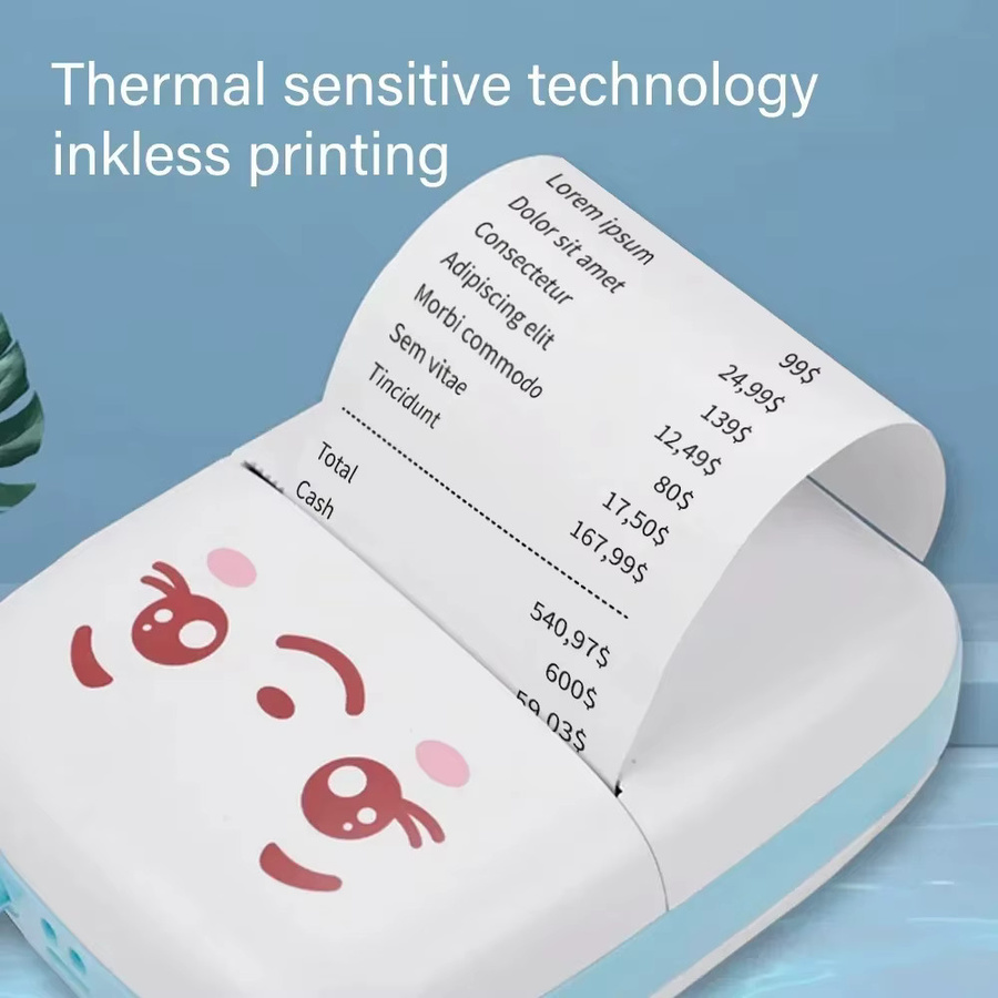 PKFC Selbstklebendes Thermopapier für Mini-Drucker und Kinder-Sofortdruckkameras, Weiß, B: 57 mm, H: 25 mm - Bild 4