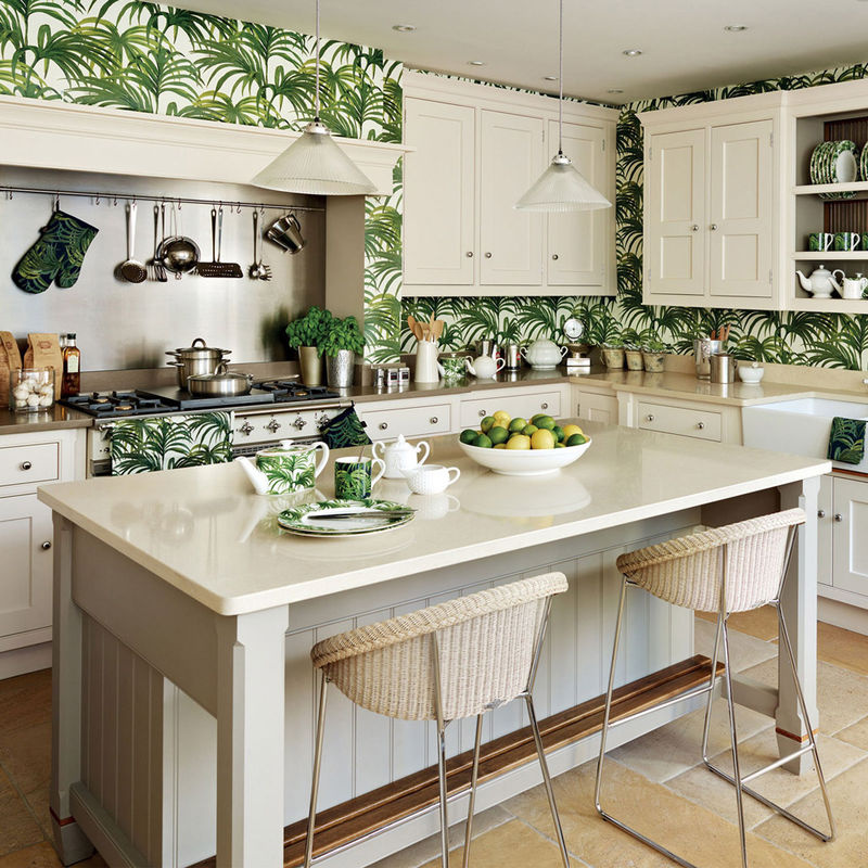 House of Hackney Tapete Palmeral in Off-White und Green, Breite: 300 cm, Höhe: 45 cm - Bild 2