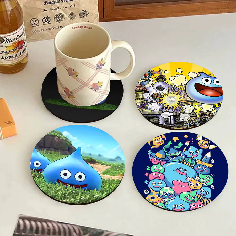 Holzuntersetzer Dragon Quest Rocket Slime mit Farbdruck, rund, Mehrfarbig - Bild 3