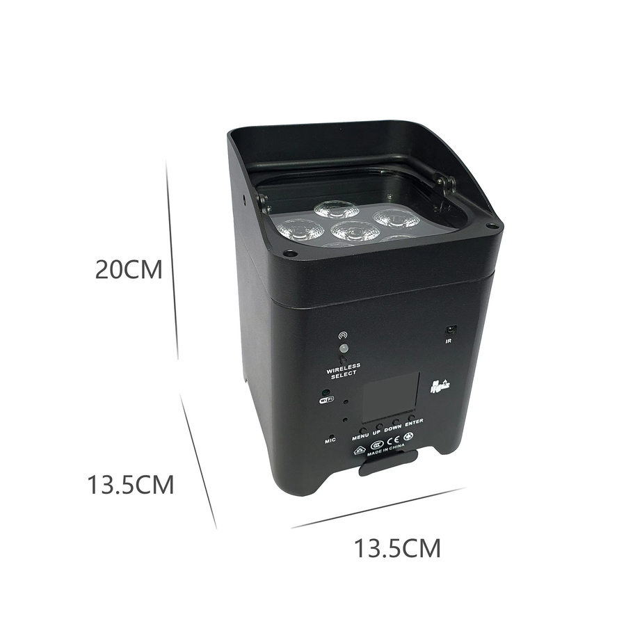 GOTSTAGE 4er-Set 6x18W RGBAW+UV LED Par-Scheinwerfer in Schwarz mit DMX-Fernbedienung und WLAN-Steuerung für DJ, Bar und Party - Bild 5