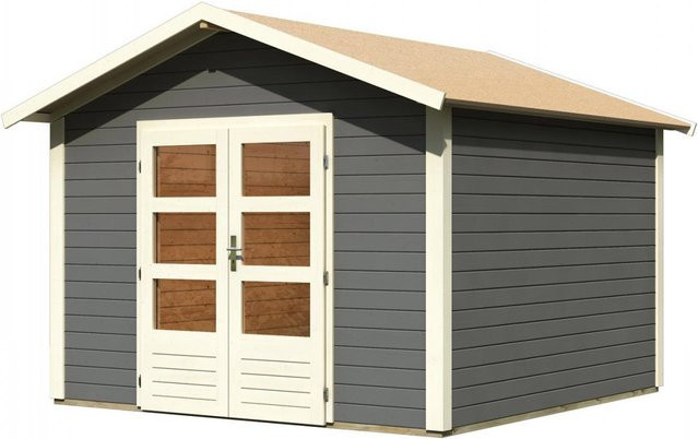 Gartenhaus Karibu TALKAU 8 in Terragrau mit 28 mm Wandstärke, B/T: 304 x 304 cm - Bild 1