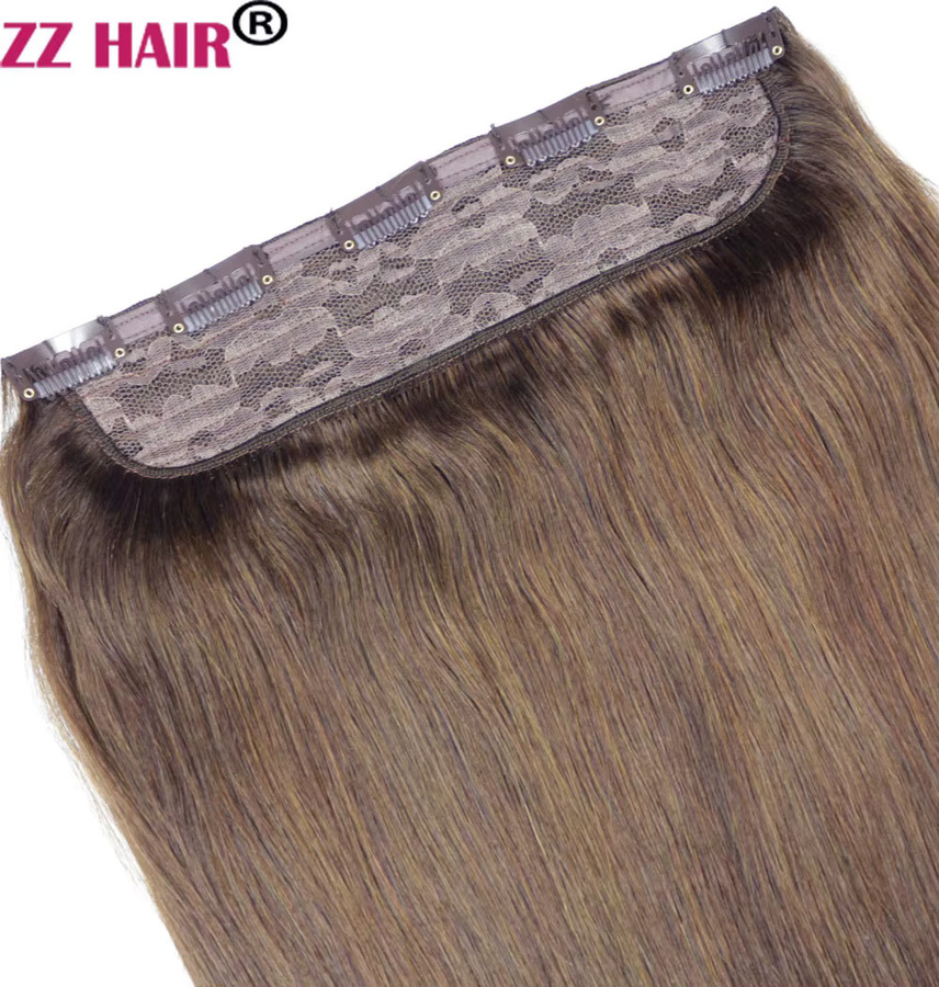 Zzhair Haarverlängerungen Clip-in Set, Remy Haar, gerade, Unisex - Bild 2