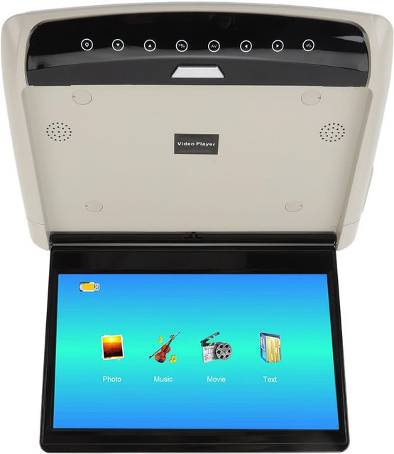 Koogeelife Auto-Dachmonitor 11,6 Zoll HD IPS-Bildschirm mit 170 Grad Öffnungswinkel für SUV und Wohnmobil, Grau - Bild 1