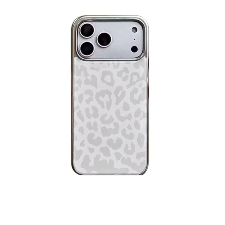 AIR PLUS Handyhülle mit Leopardenmuster für iPhone 11 bis iPhone 17 Pro Max in Silber - Bild 2