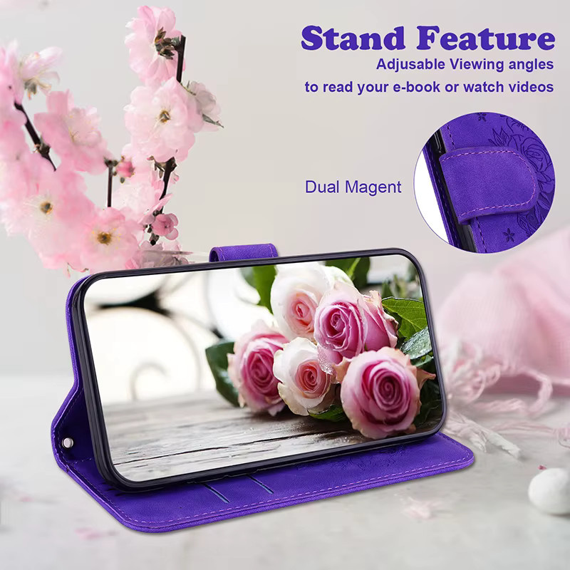 Magnetische Flip Brieftasche Schutzhülle für Huawei Y9 Y7 Prime Y5 Y6 2019 Y5p Y6p Y8p Y9s Y7a in Blau - Bild 2