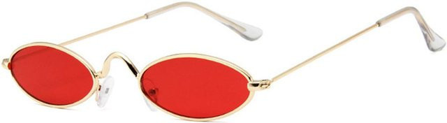 Dote Sonnenbrille, Metall, Vollrand, oval, rot, Unisex - Bild 1