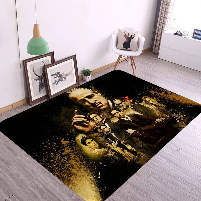 Miniso Rutschfeste Raummatte Gangsterfilm Der G-Pate in Schwarz, B/T: 60 x 40 cm - Bild 5