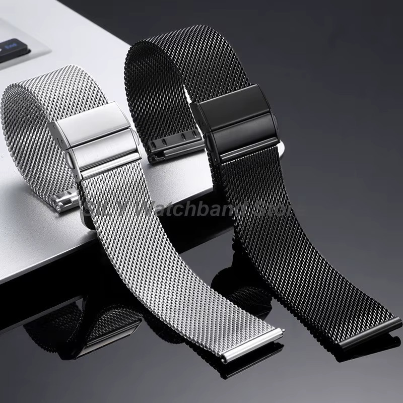 asukaband Uhrenarmband Mesh Milanese, Edelstahl, Silber, Unisex - Bild 4