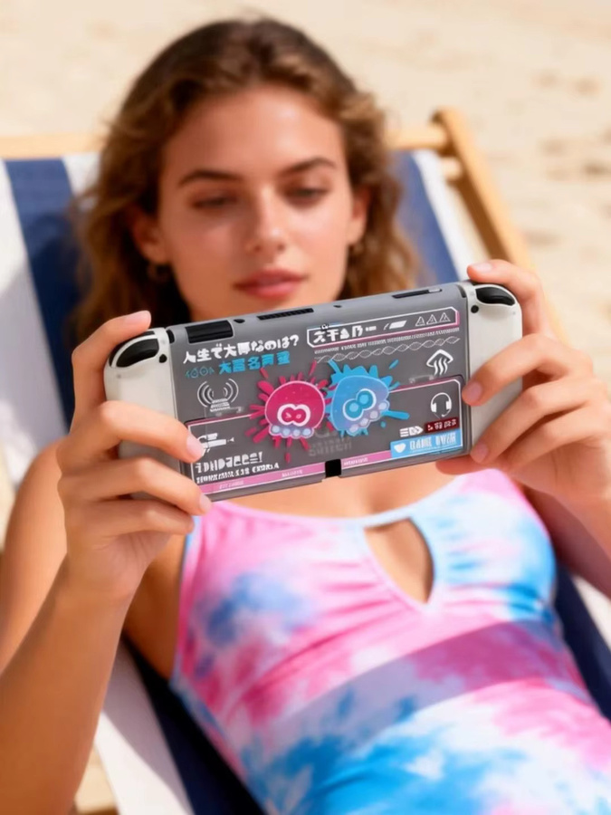 Splatoon Schutzhülle für Nintendo Switch 2 OLED von Bandai, kratzfeste Abdeckung in Multicolour - Bild 3
