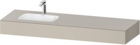 Duravit Qatego Einbauwaschtisch-Möbel-Set in Taupe, B/T/H: 160 x 55 x 17 cm - Bild 1