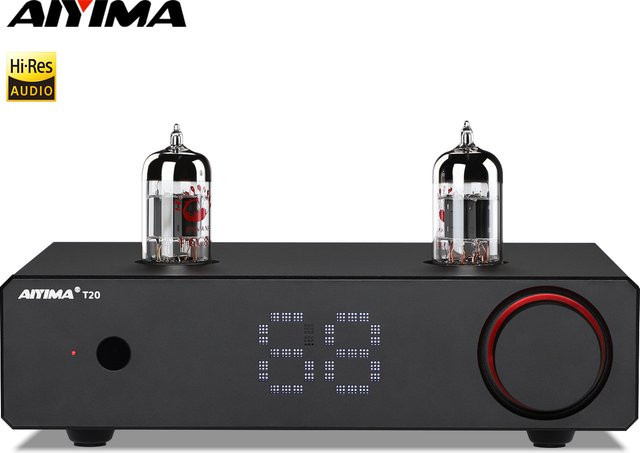 AIYIMA T20 Röhren-Vorverstärker in Schwarz mit DAC, XLR/RCA-Ausgang und 12V Trigger für dein HiFi-System - Bild 1