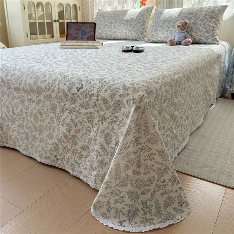 Omnaas Para Cama Bedrucktes Bettlaken mit Spitzenbesatz, weich und hautfreundlich - Bild 3