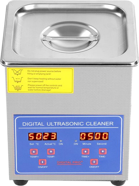 Aimo Digitales Ultraschallreinigungsgerät mit Heizung aus Edelstahl, Grau, 2 l - Bild 1