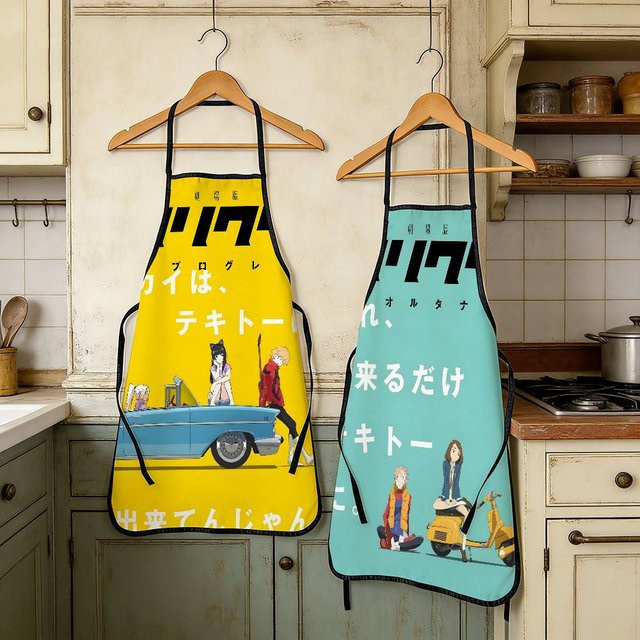 Unisex Latzschürze Anime F-Flcl Classic Movie für Erwachsene in Multicolour - Bild 1