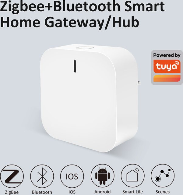 Lincukoo Smart Home Gateway Tuya Zigbee und Bluetooth 3.0 Multimode Hub in Weiß zur Verbindung von bis zu 128 Geräten - Bild 1