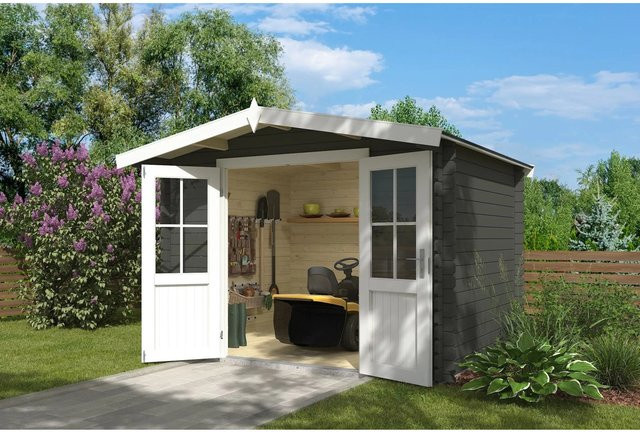 Lasita Maja Gartenhaus Baltimore in Grüngrau, B/H/T: 324 x 222,3 x 290 cm - Bild 1