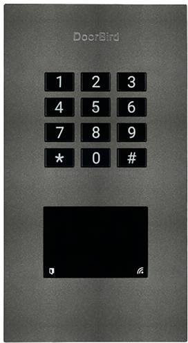 DoorBird Code-Tastatur mit RFID für Unterputz-Montage, IP65, beleuchtete Tastatur, Anthrazit - Bild 1