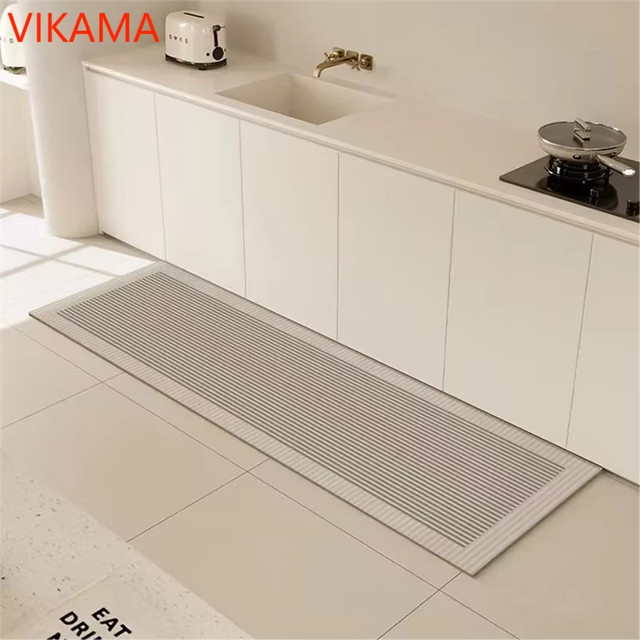 VIKAMA Kieselgur Bodenmatte in Grau, wasser- und ölabsorbierend, schnell trocknend und rutschfest - Bild 1