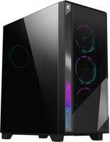 Gigabyte AORUS C500 GLASS Gaming Midi Tower Gehäuse in Schwarz mit Glaspanel und USB-C Anschluss - Bild 1