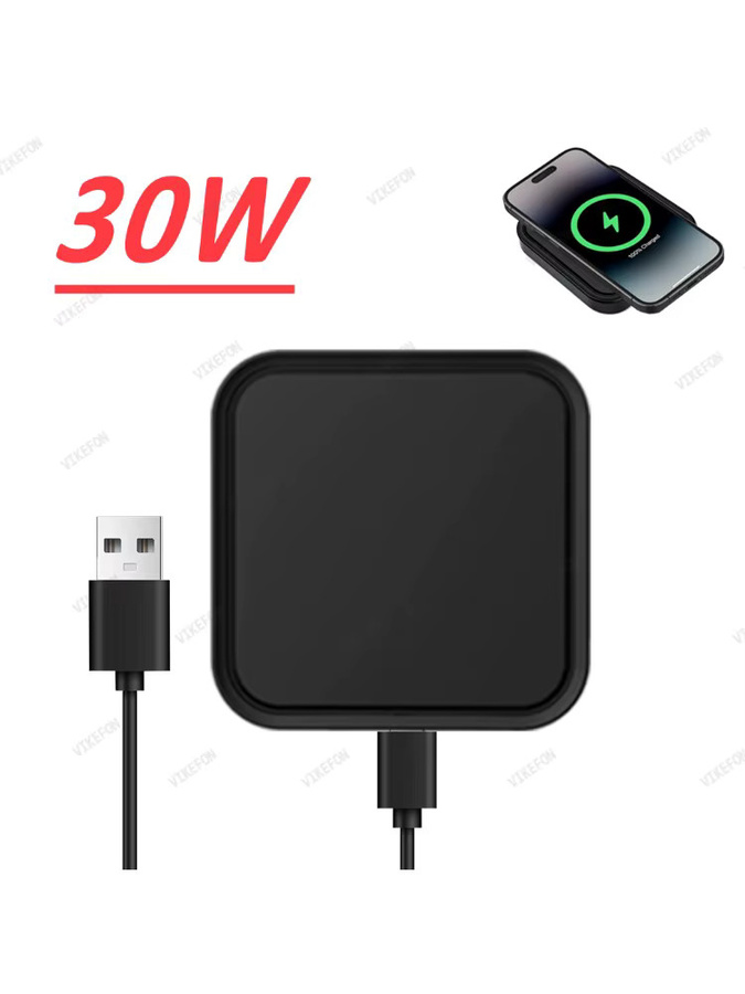 VIKEFON MINI Kabellose Ladestation mit Kühlöffnung für iPhone, Samsung und Xiaomi, Schnelles Ladepad in Schwarz oder Weiß - Bild 7