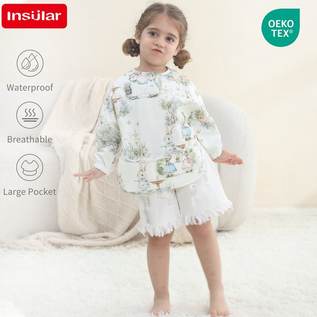 Wasserdichtes Baby Lätzchen mit Cartoon-Design aus 100% PU für Neugeborene 0-1 Jahre - Bild 1