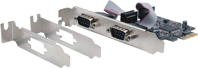 EXSYS EX-46012 PCIe Schnittstellenkarte für serielle Anschlüsse in Grau und Silber - Bild 1