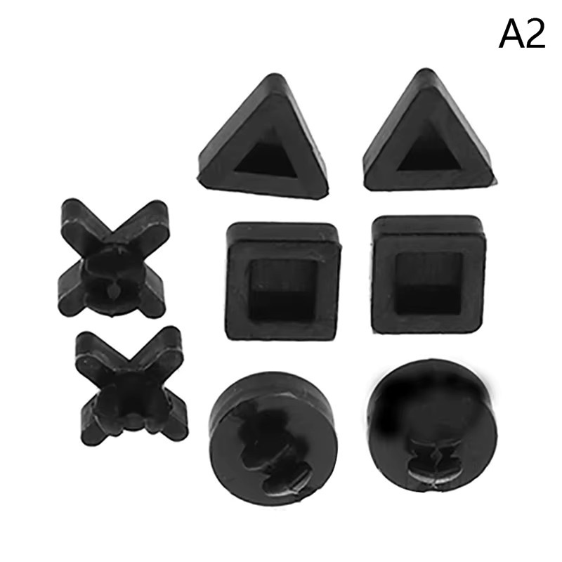 Silikon Gummi Fußpolster Set für Sony PlayStation PS4 Pro und PS4 Slim in Schwarz - Bild 2