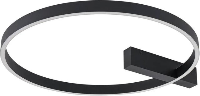 Lucande LED Deckenleuchte Isalin 10041732 Modern Schwarz aus Aluminium und Acryl, dimmbar, rund - Bild 1