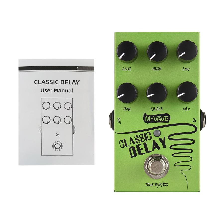 M-VAVE Gitarren-Delay-Effektpedal mit 2-Band-EQ in Grün - Bild 2