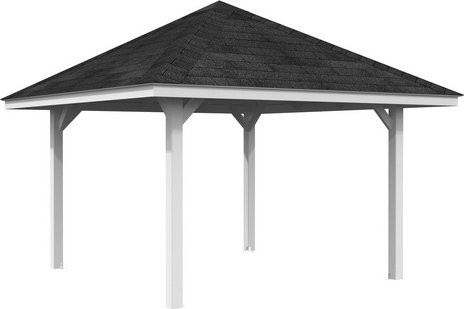 PALMAKO Pavillon Bianca aus lackiertem Fichtenholz in Weiss, B/T/H: 384 x 384 x 319 cm - Bild 1